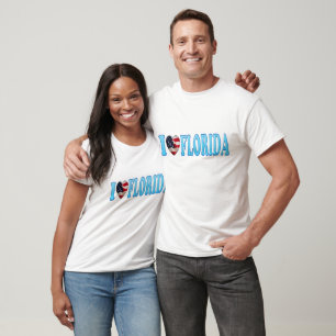 Cooles Patriotic I Heart Florida T-Shirt