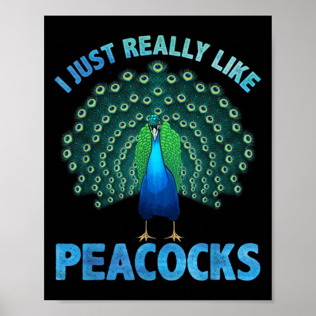 Cooles Peadesign für Damen und Herren Kinder Bird  Poster (Vorne)