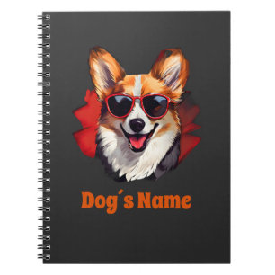 Cooles Pembroke Walisisches Corgi mit Sonnenbrille Notizblock