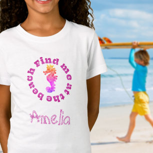 Cooles Personalisiertes Seepferd Beach T - Shirt