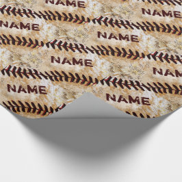 Cooles Personalisiertes Vintages Baseballwappenpap Geschenkpapier