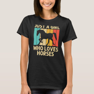 Cooles Pferd für Mädchen Reiten T-Shirt
