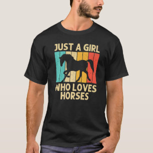 Cooles Pferd für Mädchen Reiten T-Shirt
