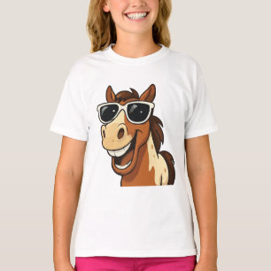 Cooles Pferd mit Schatten T-Shirt