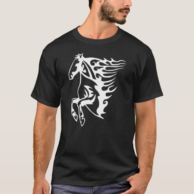 Cooles Pferdereiten Pferdedesign T-Shirt (Vorderseite)