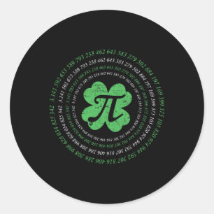 Cooles Pi Day Kleeblatt Saint Patrick's Day Math G Runder Aufkleber