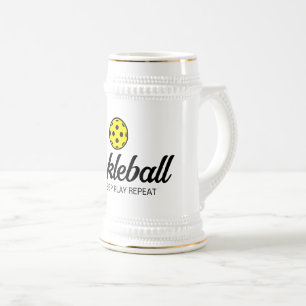 Cooles pickleball-Bierstein-Geschenk für Liebhaber Bierglas