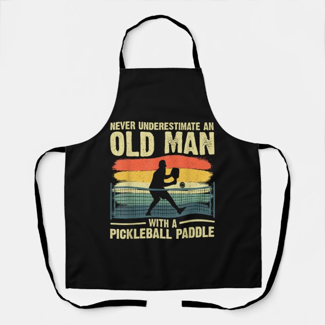 Cooles Pickleball-Design für Männer Opa Pickleball Schürze (Vorderseite)