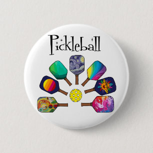 Cooles Pickleball-Rainbow Button