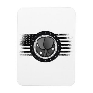 Cooles Pickleball Sport USA Grunge Flag - Pickleba Magnet