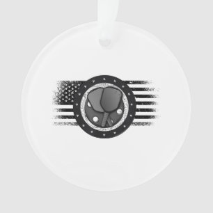 Cooles Pickleball Sport USA Grunge Flag - Pickleba Ornament