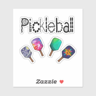 Cooles Pickleball und Paddles Sportart Aufkleber