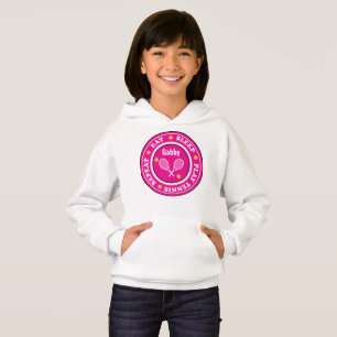 Cooles pinkfarbenes Tennismotto mit individuelle N Hoodie