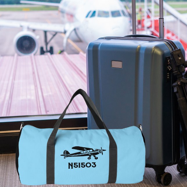 Cooles Piper Cub Flugzeug, einfache blaue Luftfahr Duffle Bag (Von Creator hochgeladen)