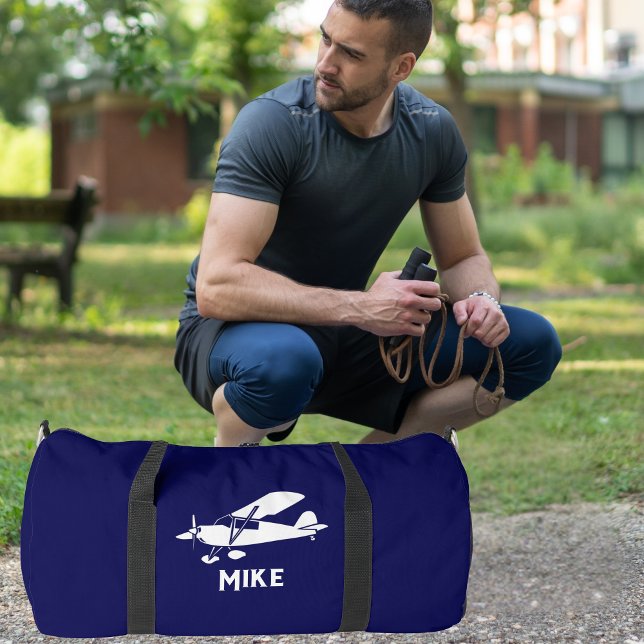 Cooles Piper-Cub-Flugzeug, einfacher Luftverkehr n Duffle Bag (Von Creator hochgeladen)