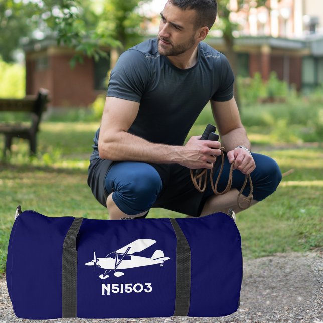 Cooles Piper-Cub-Flugzeug, einfacher Luftverkehr n Duffle Bag (Von Creator hochgeladen)