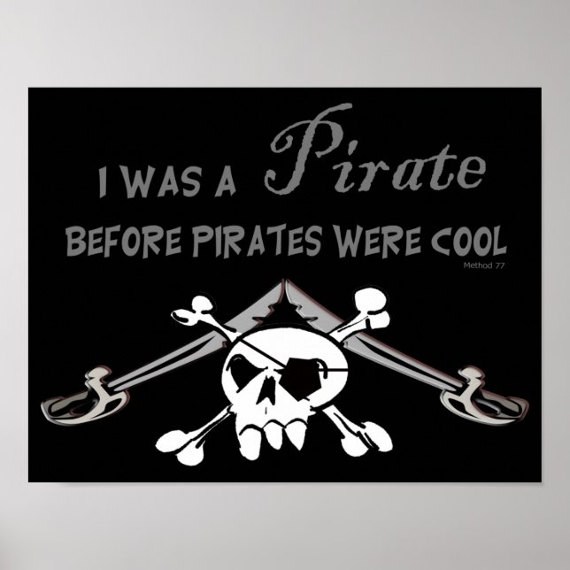 Cooles Piratenposter Poster (Vorne)