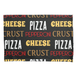 Cooles Pizza Pepperoni-Käsekrste-Textmuster Kissenbezug