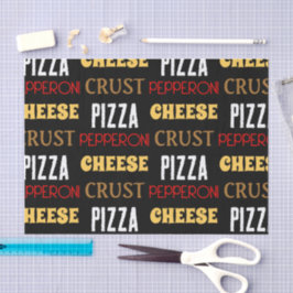 Cooles Pizza Pepperoni-Käsekrste-Textmuster Seidenpapier