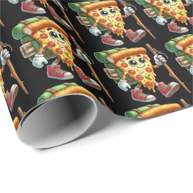 Cooles Pizzaziegelwandern Party Geschenkpapier (Rolleneckpunkt)