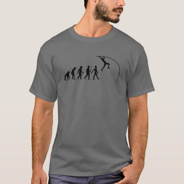 Cooles Pole Vault-Design für Männer - Lochstreifen T-Shirt (Vorderseite)
