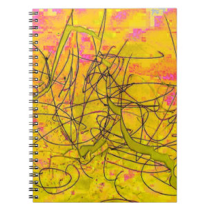Cooles Pollock-inspiriertes Gekritzel-Notizbuch Notizblock
