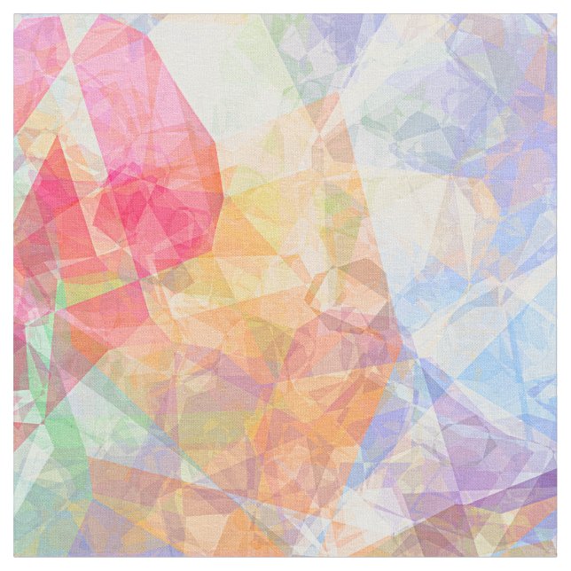 Cooles Polygonmosaikmuster aus Funky Retro Stoff (Nahaufnahme)