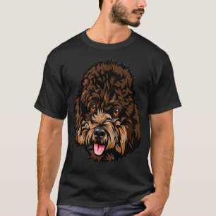 Cooles Poodle-Hundegesicht T-Shirt