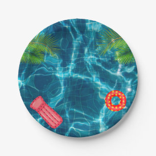 Cooles Pool-Party   Baden von Geburtstagspapieren Pappteller