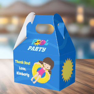 Cooles Pool Party Blue Water Custom Kids Geschenkschachtel