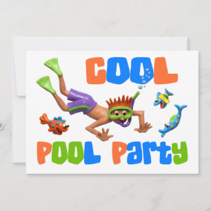 Cooles Pool-Party Einladung