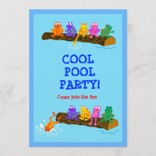 Cooles Pool-Party! Einladung