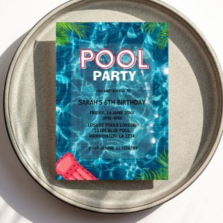 Cooles Pool-Party | Einladung zum Geburtstag