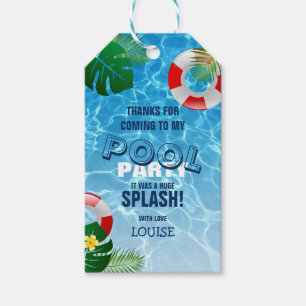 Cooles Pool-Party Geburtstag Schwimmen Danke Fav Geschenkanhänger