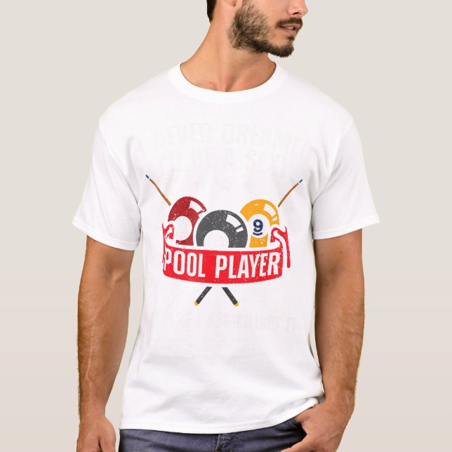 Cooles Pool Player Design für Männer Frauen Pool B T-Shirt (Vorderseite)