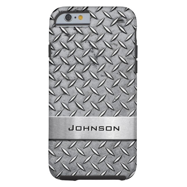 Cooles Premium Diamond Cut Metallic Plattenmuster Case-Mate iPhone Hülle (Rückseite)