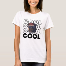 Cooles Pug-Sonnenbrille-Grafik-T-Shirt für Frauen T-Shirt
