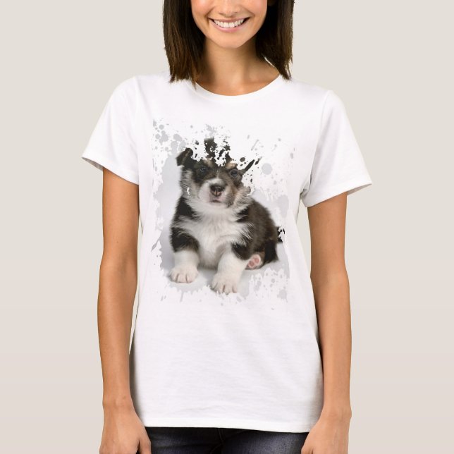 Cooles Puppy-Design T-Shirt (Vorderseite)