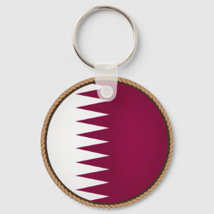 Cooles Qatar-Flag-Siegel Schlüsselanhänger