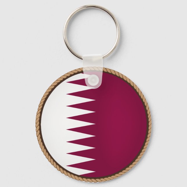 Cooles Qatar-Flag-Siegel Schlüsselanhänger (Vorderseite)