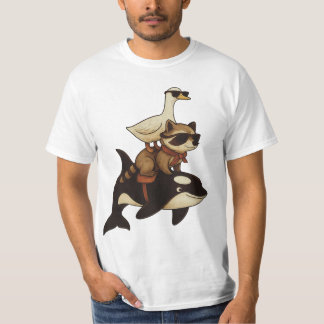 Cooles Raccoon und Entenfahrten Orcas T-Shirt