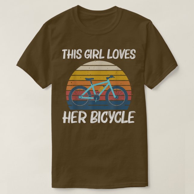 Cooles Raddesign für Mädchen Frauen Fahrrad fahren T-Shirt (Design vorne)