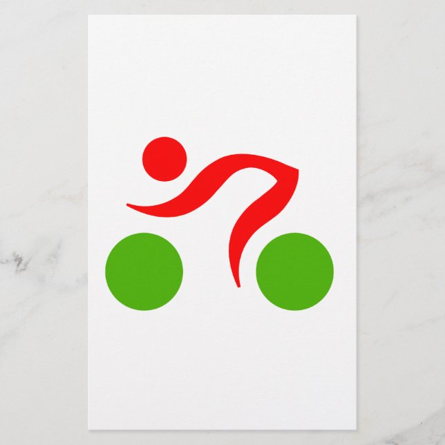 Cooles Radzeichen Briefpapier (Vorderseite)