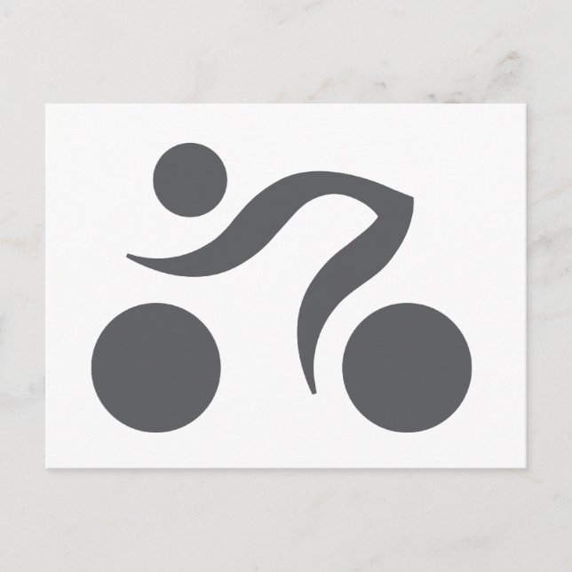 Cooles Radzeichen Postkarte (Vorderseite)