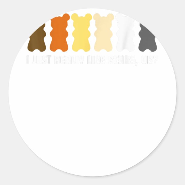 Cooles Rainbow Gay Bear T-Shirt Funny 2019 Mens Ga Runder Aufkleber (Vorderseite)