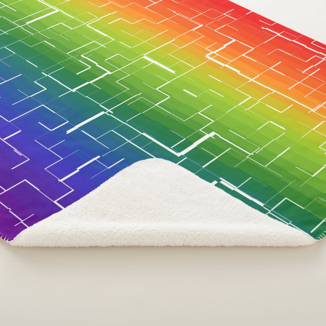 Cooles Regenbogenmuster Sherpadecke (3/4)