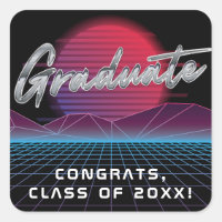 Cooles Retro 80er Synthwave New Wave Grad Party