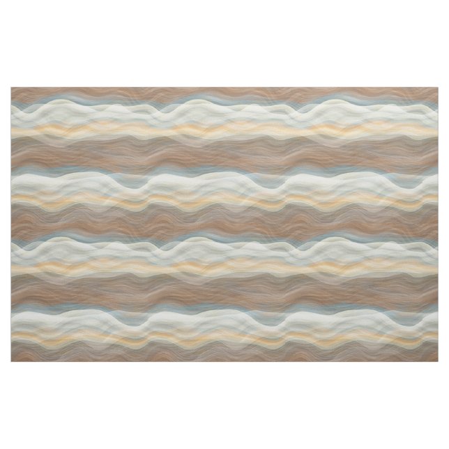 Cooles Retro-Abstraktes Artistisches Wave-Muster Stoff (Fat Quarter (45,7 x 55,9 cm))