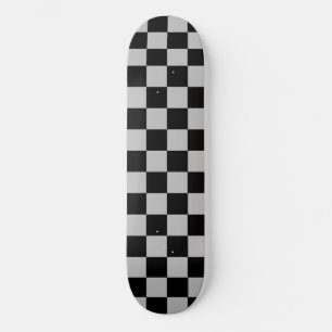 Cooles Retro geprüft (kariert), grau und schwarz Skateboard