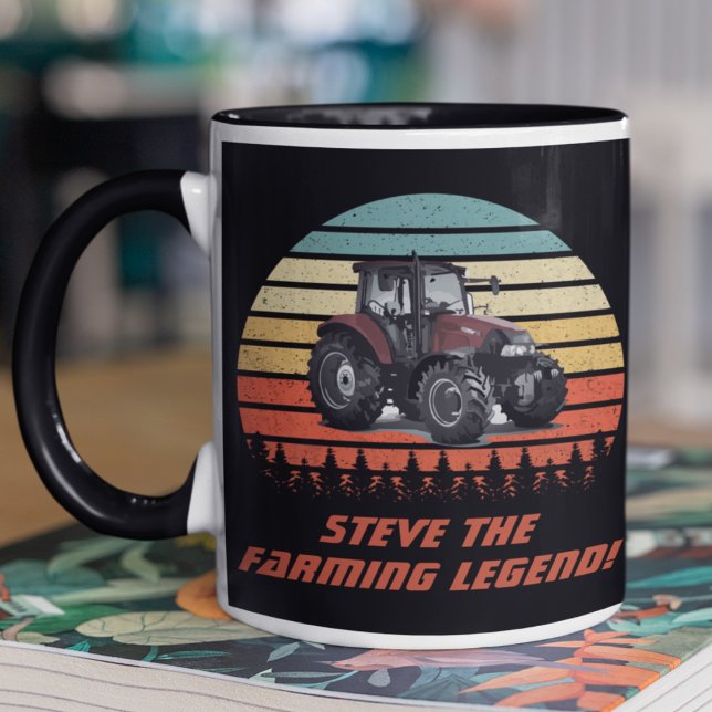 Cooles Retro-Personalisiert-Bauernledertraktor Tasse (Von Creator hochgeladen)